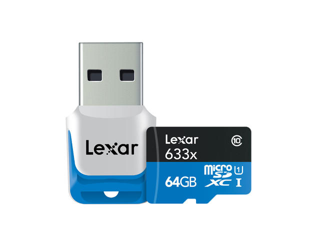 Карти памет 64GB microSDXC Lexar High-Performance 633x USB