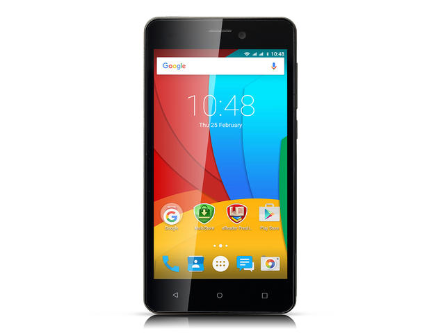 Смартфони Prestigio Muze A5 (5502) сив цвят, 8GB + 750MB интернет на месец