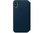 Калъфи Apple iPhone X Leather Folio, в синьо