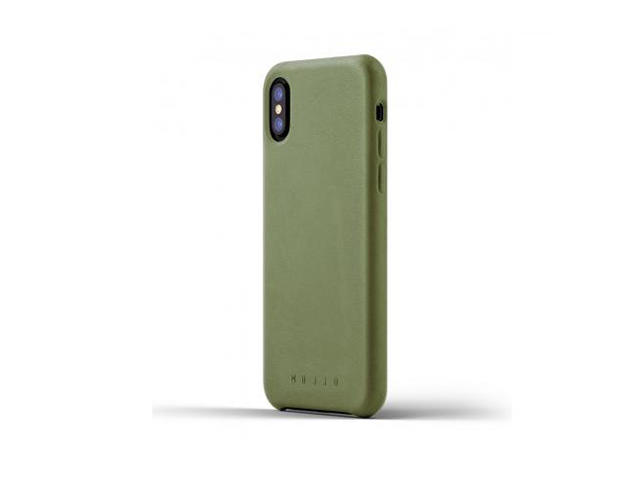 Калъфи Mujjo Leather Case - кожен кейс за iPhone Xs / X, зелен