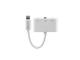 Кабели и Адаптери 4smarts Audio and Charging Splitter Lightning to 2x Lightning + 3.5 mm Aux Audio Connector