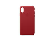 Калъфи Apple iPhone Xs Leather Case, в червено