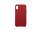 Калъфи Apple iPhone Xs Leather Case, в червено