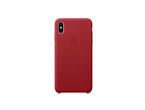Калъфи Apple iPhone Xs Max Leather Case, в червено