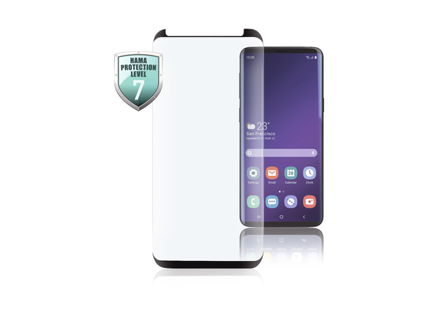 Защитно фолио  Hama Full-Screen Protective Glass за Samsung Galaxy S10, в черно