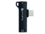 Кабели и Адаптери 4smarts USB-C to USB-C & 3.5mm Splitter SoundSplit