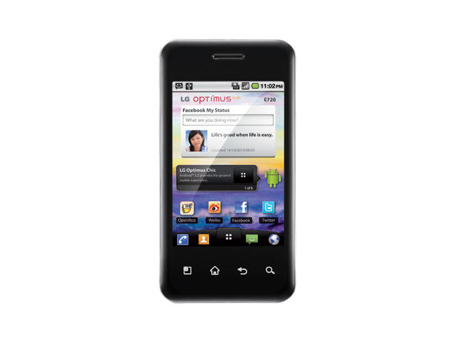 Смартфони LG Optimus Chic E720 150MB , черен цвят