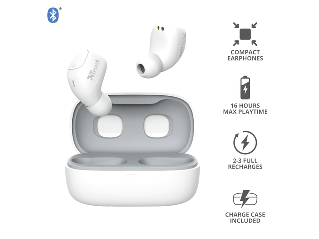 Слушалки Trust Nika Compact White