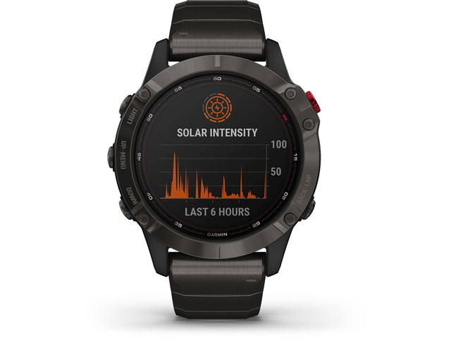 Смарт часовници Garmin Fenix 6 Pro Solar Carbon Gray DLC/DLC Titanium Band