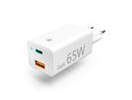 Зарядни устройства Hama GaN Charger, USB-C Power Delivery (PD) + USB-A QC 3.0, 65W, white