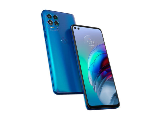 Смартфони Motorola Moto G100 128GB, в преливащо синьо