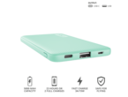 Външни батерии Trust Primo Ultra-thin Powerbank 5.000 mAh - turquoise