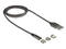 Кабели и Адаптери Delock Magnetic USB Charging Cable Set for 8 Pin / Micro USB / USB Type-C™ anthracite 1 m
