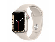 Смарт часовници Apple Watch S7 GPS Cellular, 45mm Starlight Aluminium Case with Starlight Sport Band - Regular