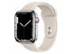 Смарт часовници Apple Watch S7 GPS Cellular, 41mm Silver Stainless Steel Case with Starlight Sport Band - Regular