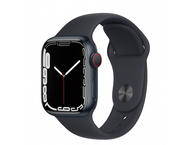 Смарт часовници Apple Watch S7 GPS Cellular, 41mm Midnight Aluminium Case with Midnight Sport Band - Regular