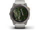 Смарт часовници Garmin fenix 7X Pro Sapphire Solar Edition - Titanium с Fog Gray/Ember Orange каишка