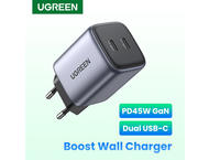 Зарядни устройства Ugreen Nexode 45W USB C GaN зарядно устройство за стена с 2 порта