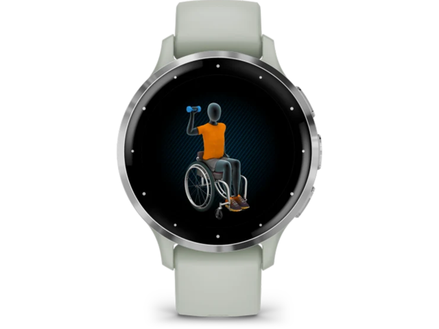 Смарт часовници Garmin Venu 3S Silver безел с Sage Grey корпус и силиконова каишка 
