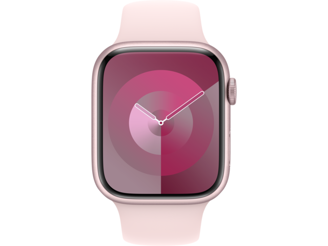 Смарт часовници Apple Watch S9 GPS 41mm Pink Alu Case w Light Pink Sport Band - S/M