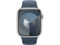 Смарт часовници Apple Watch S9 GPS 45mm Silver Alu Case w Storm Blue Sport Band - S/M