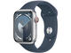 Смарт часовници Apple Watch S9 Cellular 45mm Silver Alu Case w Storm Blue Sport Band - M/L