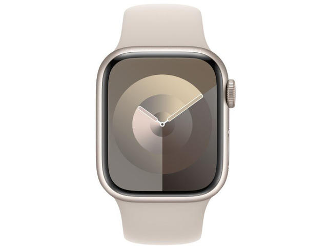 Смарт часовници Apple Watch S9 Cellular 45mm Starlight Alu Case w Starlight Sport Band - S/M