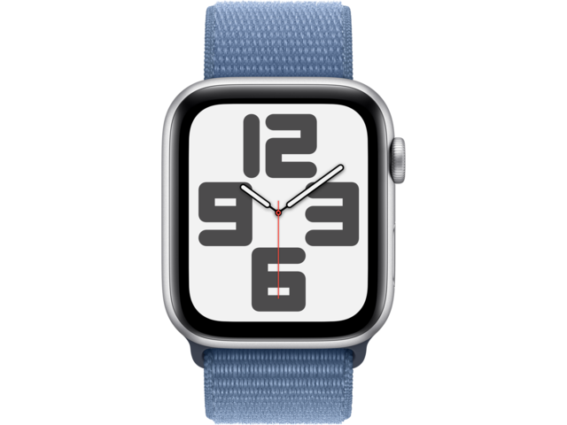 Смарт часовници Apple Watch SE2 v2 Cellular 44mm Silver Alu Case w Winter Blue Sport Loop
