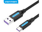 Кабели и Адаптери Vention кабел USB 3.1 Type-C / USB 2.0 AM - 0.5M Black 5A Fast Charge - CORBD