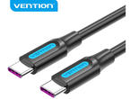 Кабели и Адаптери Vention кабел USB 2.0 Type-C to Type-C - 0.5M Black 5A Fast Charge - COTBD