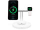 Зарядни устройства Belkin BoostCharge Pro 3-in-1 Wireless Charger with Official MagSafe Charging 15W, White