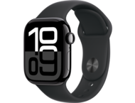 Смарт часовници Apple Watch S10 GPS + Cellular 42mm Jet Black Alu Case with Black Sport Band - M/L