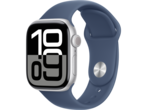 Смарт часовници Apple Watch S10 GPS + Cellular 42mm Silver Alu Case with Denim Sport Band - S/M
