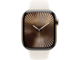 Смарт часовници Apple Watch S10 GPS + Cellular 46mm Gold Titanium Case with Starlight Sport Band - M/L
