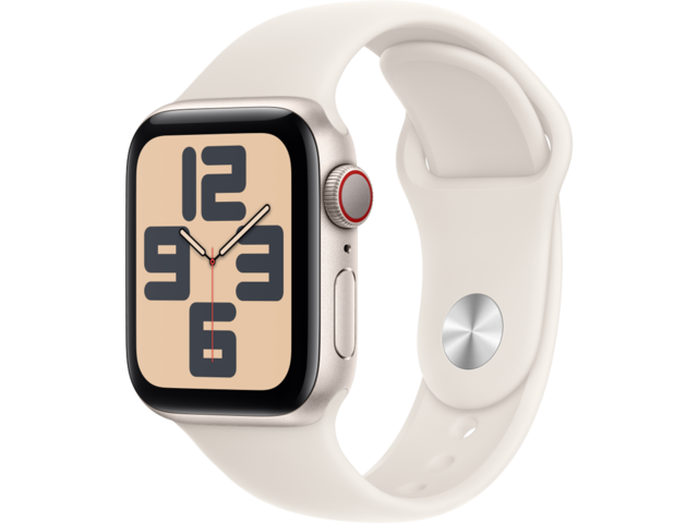Смарт часовници Apple Watch SE2 GPS + Cellular 40mm Starlight Alu Case with Starlight Sport Band - S/M