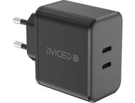 Зарядни устройства Dviced Wall charger and cable 65W GaN EU, Black