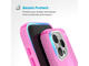 Калъфи Speck Presidio2 Grip, за iPhone 16 Pro, MagSafe + ClickLock, Black - Shocking Pink