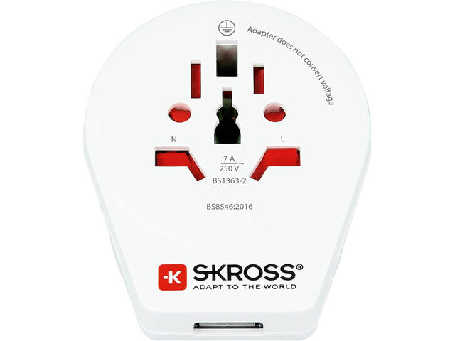 Зарядни устройства SKROSS 1500267, World to UK, 220V