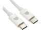 Кабели и Адаптери Dviced Cable USB-C to USB-C Nylon Textile 1,25m - White