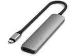 USB Хъб Satechi 6-in-1 USB-C Slim Multiport Adapter - Space Grey