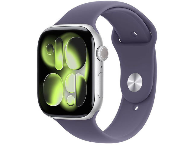 Смарт часовници Apple Watch S11 GPS 42mm Silver Aluminium Case with Purple Fog Sport Band - M/L