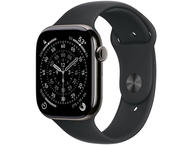 Смарт часовници Apple Watch Series 11 GPS + Cellular 42mm Slate Titanium Case with Black Sport Band - M/L