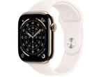 Смарт часовници Apple Watch S11 GPS + Cellular 42mm Gold Titanium Case with Light Blush Sport Band - M/L