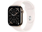 Смарт часовници Apple Watch S11 GPS + Cellular 46mm Gold Titanium Case with Light Blush Sport Band - S/M