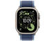 Смарт часовници Apple Watch Ultra 3 Cellular 49mm Natural Titanium Case with Blue/Bright Blue Trail Loop - M/L