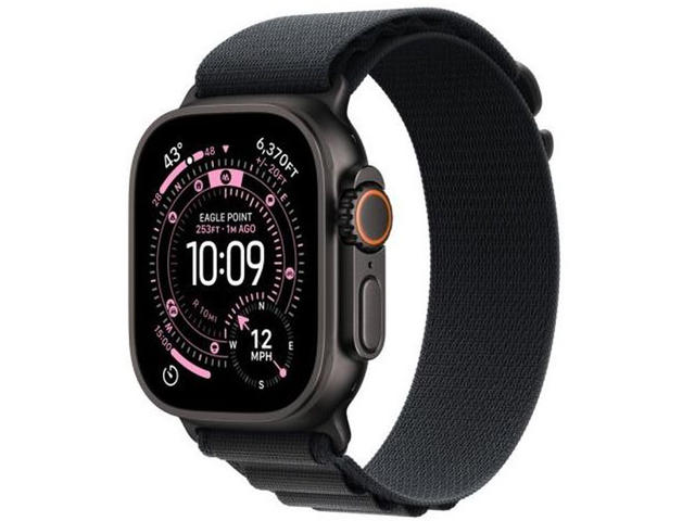 Смарт часовници Apple Watch Ultra 3 Cellular 49mm Titanium Case with Black Alpine Loop - Small