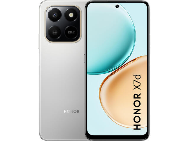 Смартфони Honor X7d - 8GB RAM / 256GB, Meteor Silver