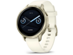 Смарт часовници Garmin  Venu® 4 - 41 мм, Lunar Gold с Bone силиконова каишка