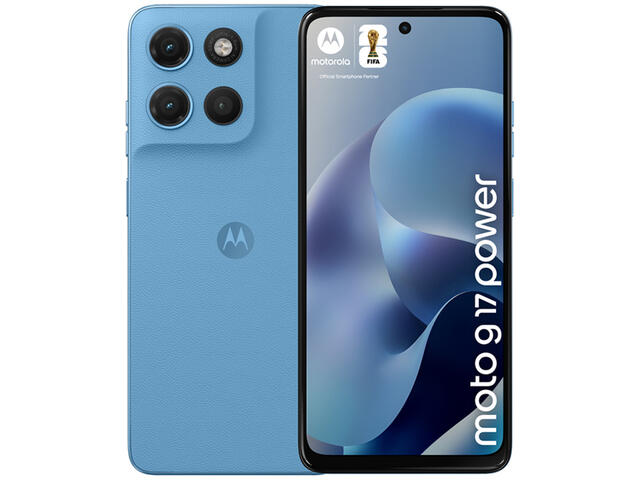 Смартфони Motorola Moto G17 Power - 8GB RAM / 256GB, Pantone Alaskan Blue
