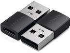 Кабели и Адаптери Satechi Aluminum 2x Type-A to Type-C Adapter - Space Black